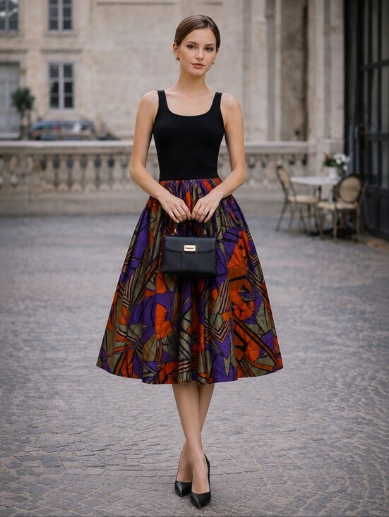 Flora Kung Dresses & Skirts - Vintage Silk Abstract Lux Skirt | Flora Kung New York